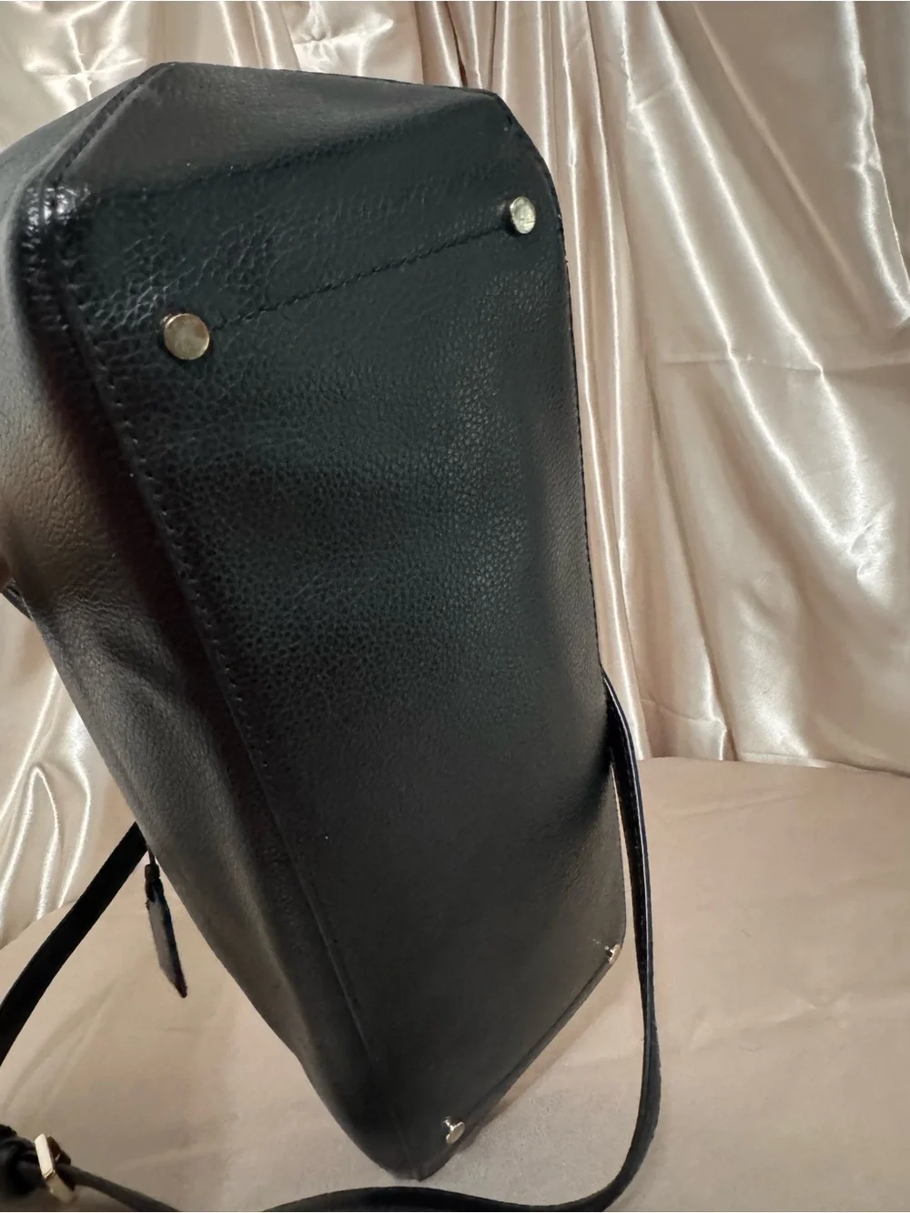 kate spade Black Pebbled Leather Tote with Shoulder Strap